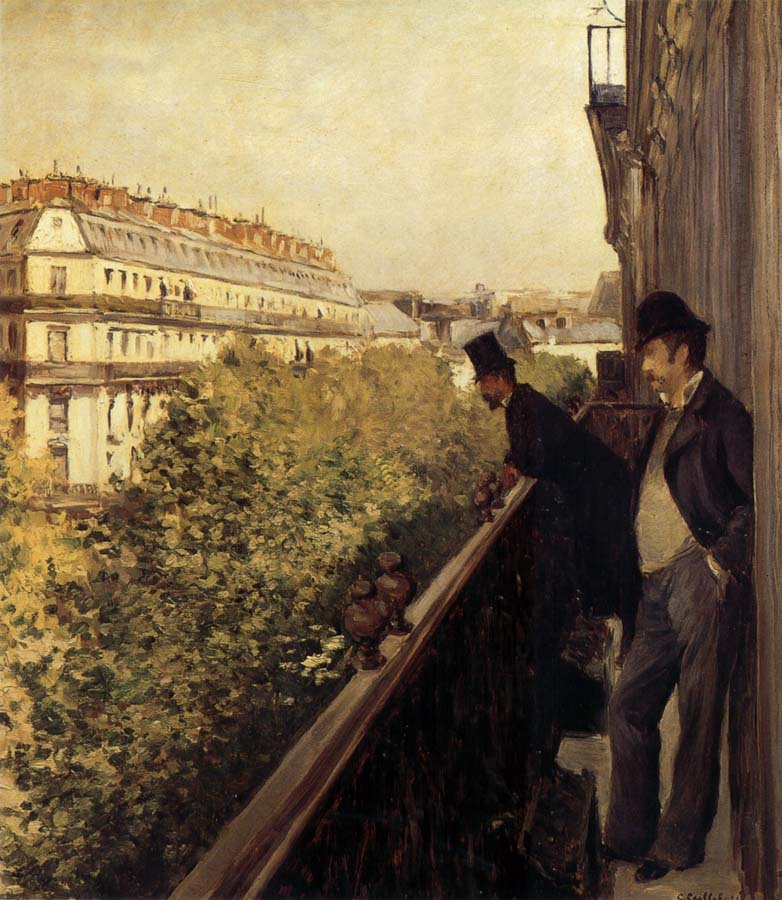 The man stand on the terrace